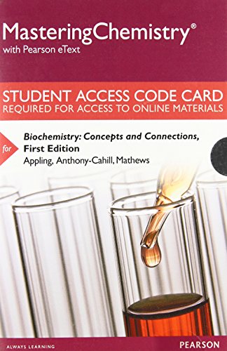 Beispielbild fr Mastering Chemistry with Pearson Etext -- Standalone Access Card -- For Biochemistry: Concepts and Connections zum Verkauf von Bulrushed Books