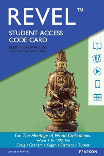 Beispielbild fr Revel for The Heritage of World Civilizations, Volume 1 -- Access Card zum Verkauf von Textbooks_Source