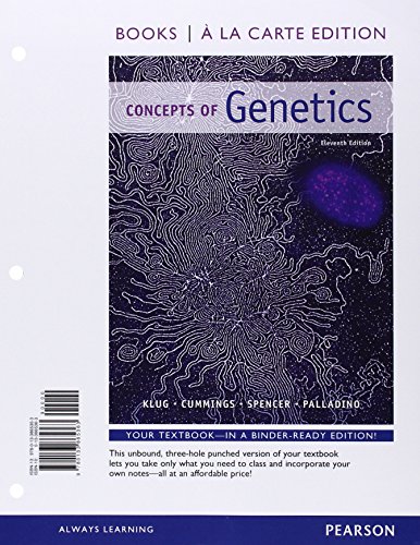 Imagen de archivo de Concepts of Genetics, Books a la Carte Plus Mastering Genetics with eText -- Access Card Package (11th Edition) a la venta por Save With Sam