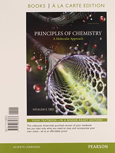 Beispielbild fr Principles of Chemistry: A Molecular Approach, Books a la Carte Edition (3rd Edition) zum Verkauf von BooksRun