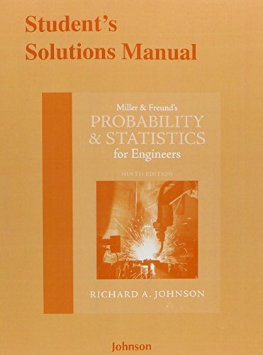 Stock image for Student's Solutions Manual for Miller & Freund's Probability and Statistics for Engineers for sale by Sunshine State Books