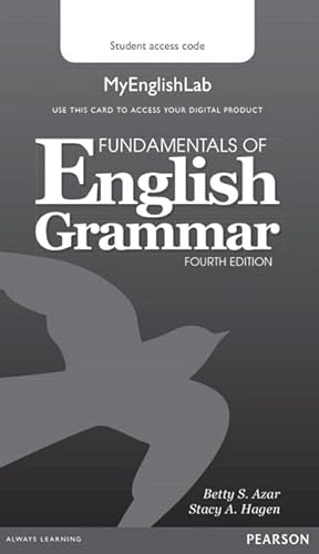 9780133891362: Fundamentals of English Grammar MyLab English (Access Code Card) (My English Lab)
