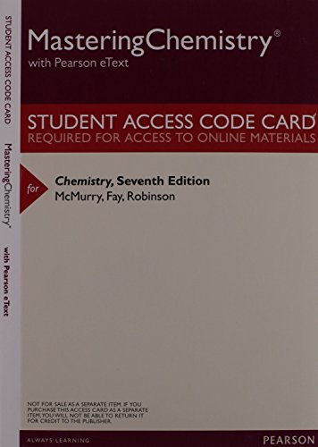 9780133891782: Mastering Chemistry with Pearson eText -- ValuePack Access Card -- for Chemistry