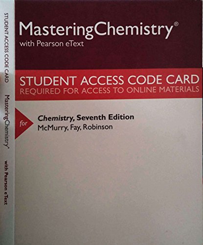 9780133892321: Modified Mastering Chemistry with Pearson eText -- ValuePack Access Card -- for Chemistry