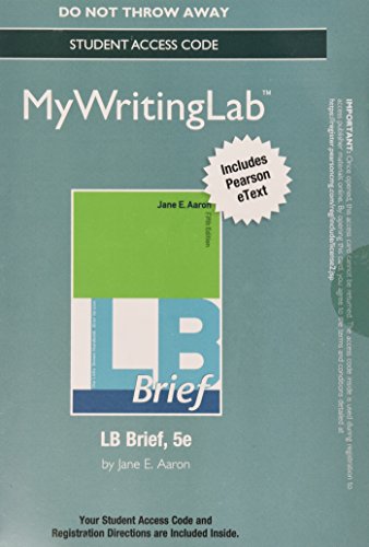 9780133893205: LB Brief Mywritinglab Access Code: Includes Pearson Etext