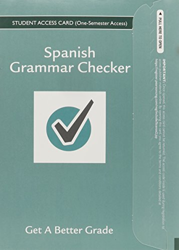 Stock image for Spanish Grammar Checker Access Code for sale by Revaluation Books