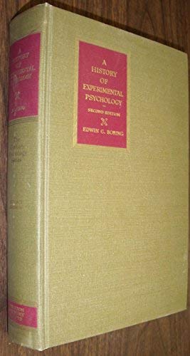 9780133900392: A History of Experimental Psychology.