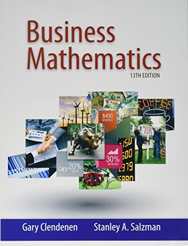Imagen de archivo de Business Mathematics, Student Solutions Manual, and Mylab Math -- Valuepack Access Card a la venta por BombBooks