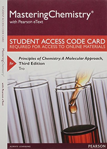 Stock image for Mastering Chemistry with Pearson eText -- Standalone Access Card -- for Principles of Chemistry: A Molecular Approach (3rd Edition) for sale by Bulrushed Books