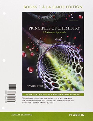 Imagen de archivo de Principles of Chemistry: A Molecular Approach, Books a la Carte Plus Mastering Chemistry with eText -- Access Card Package (3rd Edition) a la venta por HPB-Red
