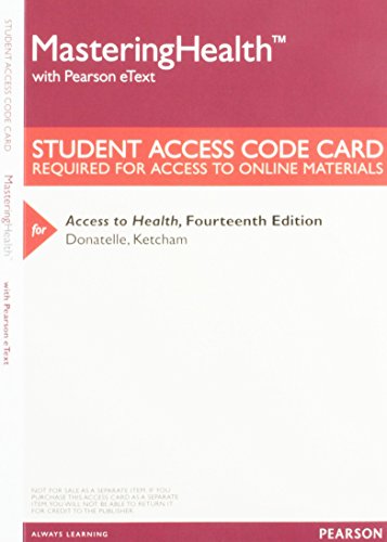 9780133903164: Mastering Health with Pearson eText -- ValuePack Access Card -- for Access to Health