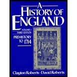 Stock image for History of England Vol. 1 : Prehistory to 1714 for sale by Better World Books