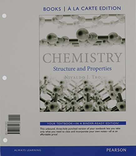 Imagen de archivo de Chemistry: Structure and Properties, Books a la Carte Edition & Modified MasteringChemistry with Pearson eText -- ValuePack Access Card -- for Chemistry: Structure and Properties Package a la venta por HPB-Red