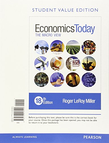 Imagen de archivo de Economics Today: The Macro View, Student Value Edition a la venta por HPB-Red