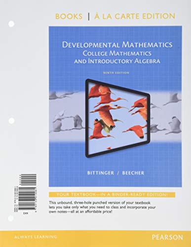 Beispielbild fr Developmental Mathematics, Books a la Carte Edition zum Verkauf von Better World Books