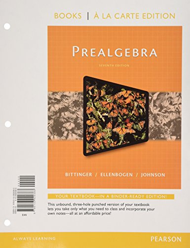 Stock image for Prealgebra, Books a la Carte Edition for sale by HPB-Red