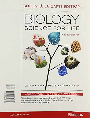 Stock image for Biology: Science for Life with Physiology, Books a la Carte Edition (5th Edition) for sale by SecondSale