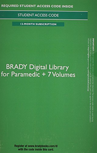 9780133927689: Brady Digital Library for Paramedic + 7 Volumes -- Access Card (12 months access)