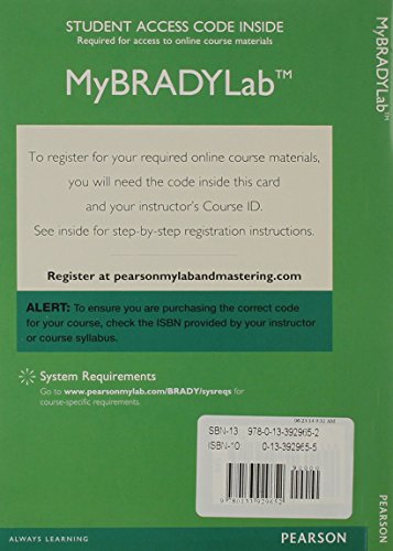 9780133929652: MyLab BRADY with Pearson eText -- Access Card -- for Paramedic Care: Principles and Practice, Volumes 1-7