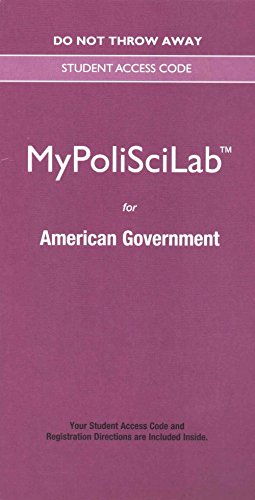 9780133930634: NEW MyLab Political Science without Pearson eText -- Standalone Access Card -- for American Government