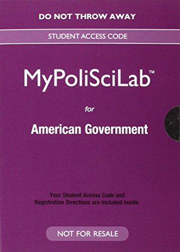 Stock image for New Mylab Political Science for American Government -- Valuepack Access Card for sale by Campus Bookstore