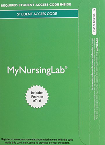 9780133930689: MyLab Nursing with Pearson eText -- Access Card -- for Pharmacology for Nurses: A Pathophysiologic Approach