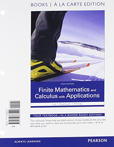 Beispielbild fr Finite Mathematics and Calculus with Applications Books a la Carte Plus MyMathLab Package (10th Edition) zum Verkauf von SecondSale