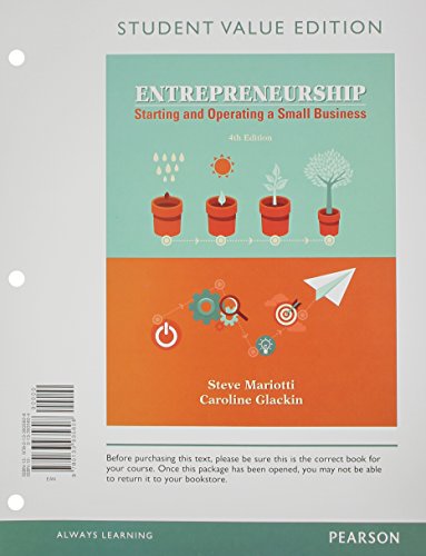 Stock image for Entrepreneurship: Starting and Operating A Small Business for sale by Ergodebooks