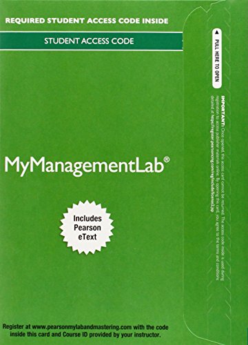 9780133935738: Mylab Management with Pearson Etext -- Access Card -- For Management (My Management Lab)