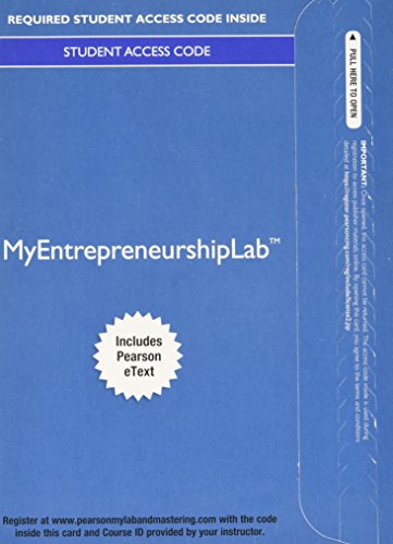 Stock image for MyLab Entrepreneurship with Pearson eText -- Access Card -- for Entrepreneurship: Starting and Operating A Small Business for sale by Textbooks_Source