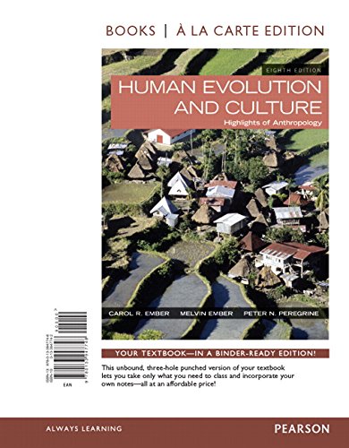 Imagen de archivo de Human Evolution and Culture: Highlights of Anthropology -- Books a la Carte (8th Edition) a la venta por GoldenWavesOfBooks