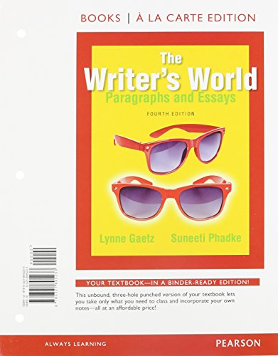 Stock image for The Writer's World: Paragraphs and Essays, Books a la Carte Plus MyLab Writing with Pearson eText -- Access Card Package (4th Edition) for sale by Dream Books Co.