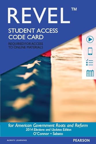 Stock image for REVEL for American Government, 2014 Elections and Updates Edition -- Access Card (12th Edition) for sale by BooksRun