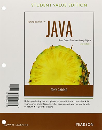 Stock image for Starting Out with Java: Control Structures Through Objects, Student Value Edition for sale by HPB-Red