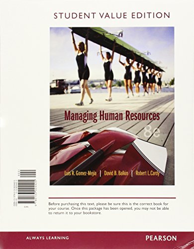 Stock image for Managing Human Resources, Student Value Edition Plus MyLab Management with Pearson eText -- Access Card Package (8th Edition) for sale by GoldBooks