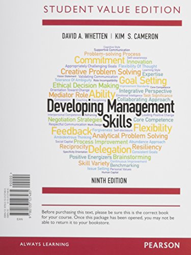 Stock image for Developing Management Skills, Student Value Edition Plus MyManagementLab with Pearson EText -- Access Card Package for sale by Better World Books: West