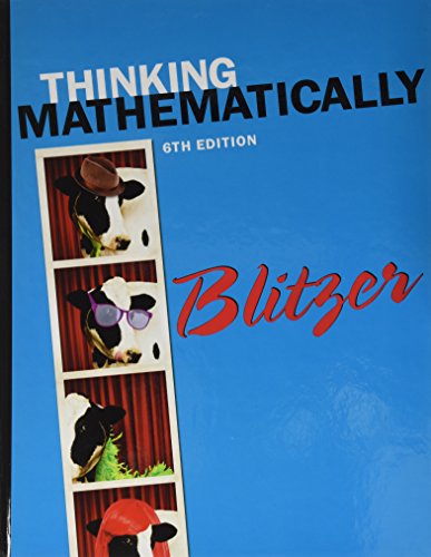 Imagen de archivo de Thinking Mathematically, Student's Solutions Manual, Learning Guide and Mylab Math -- Valuepack Access Card [With Access Code] a la venta por ThriftBooks-Atlanta
