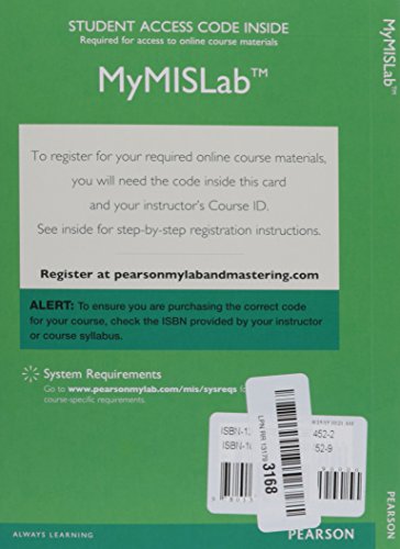 9780133974522: Mylab MIS with Pearson Etext -- Access Card -- For Management Information Systems: Managing the Digital Firm