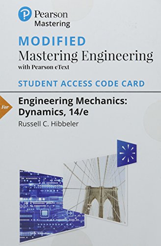 Beispielbild fr Modified Mastering Engineering with Pearson eText -- Access Card -- for Engineering Mechanics: Dynamics zum Verkauf von Textbooks_Source