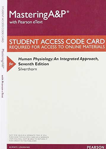 Beispielbild fr MasteringA&P with Pearson eText -- Valuepack Access Card -- For Human Physiology: An Integrated Approach zum Verkauf von Bookseller909