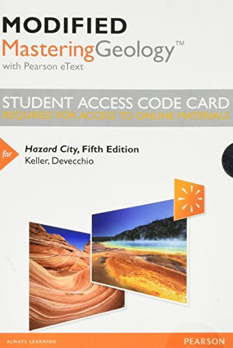 Imagen de archivo de Hazard City for Modified Mastering Geology -- Standalone Access Card -- for Hazard City a la venta por Textbooks_Source