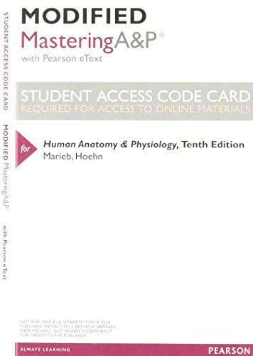 9780133994988: Modified Mastering A&P with Pearson eText -- ValuePack Access Card -- for Human Anatomy & Physiology