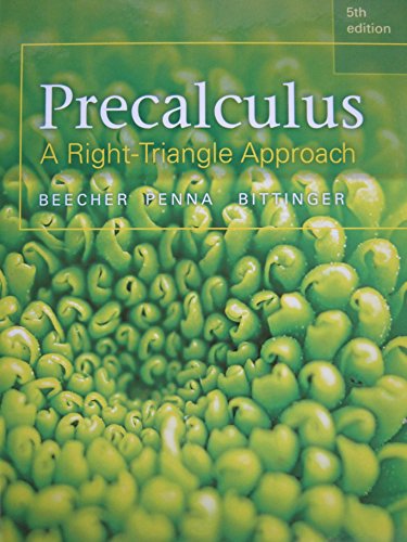 9780133995251: Precalculus A Right-Triangle Approach 5th Edition