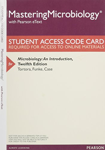 Stock image for Mastering Microbiology with Pearson eText -- Standalone Access Card -- for Microbiology: An Introduction (12th Edition) for sale by BooksRun