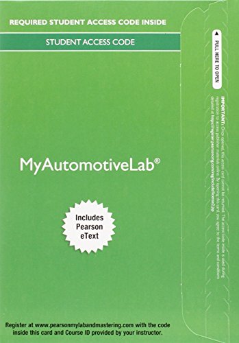 Stock image for MyLab Automotive with Pearson eText -- Access Code Card -- for Automotive Technology for sale by Campus Bookstore