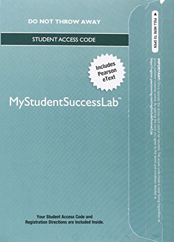 9780133998887: MyLab Student Success with Pearson eText -- Standalone Access Card