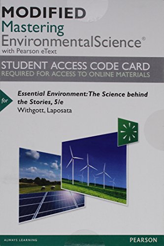 Imagen de archivo de Modified Mastering Environmental Science with Pearson eText -- Standalone Access Card -- for Essential Environment: The Science Behind the Stories (5th Edition) a la venta por Textbooks_Source