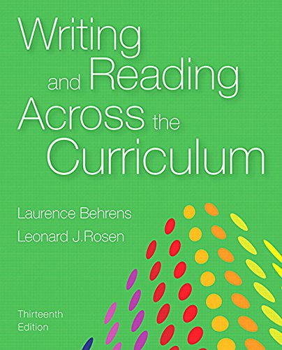 Imagen de archivo de Writing and Reading Across the Curriculum (13th Edition) a la venta por SecondSale