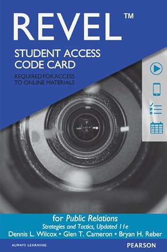 9780134003689: Public Relations Access Code Card: Strategies and Tactics