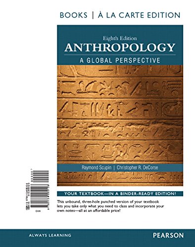 Stock image for Anthropology a Global Perspective, Books a la Carte Edition for sale by HPB-Red